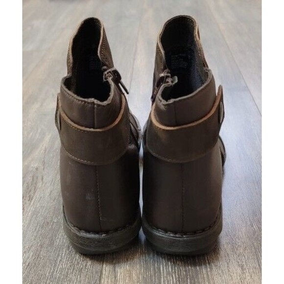 Tara M Quiana Brown Leather Ankle Boots Size 38 (8) Zipper - Picture 4 of 11